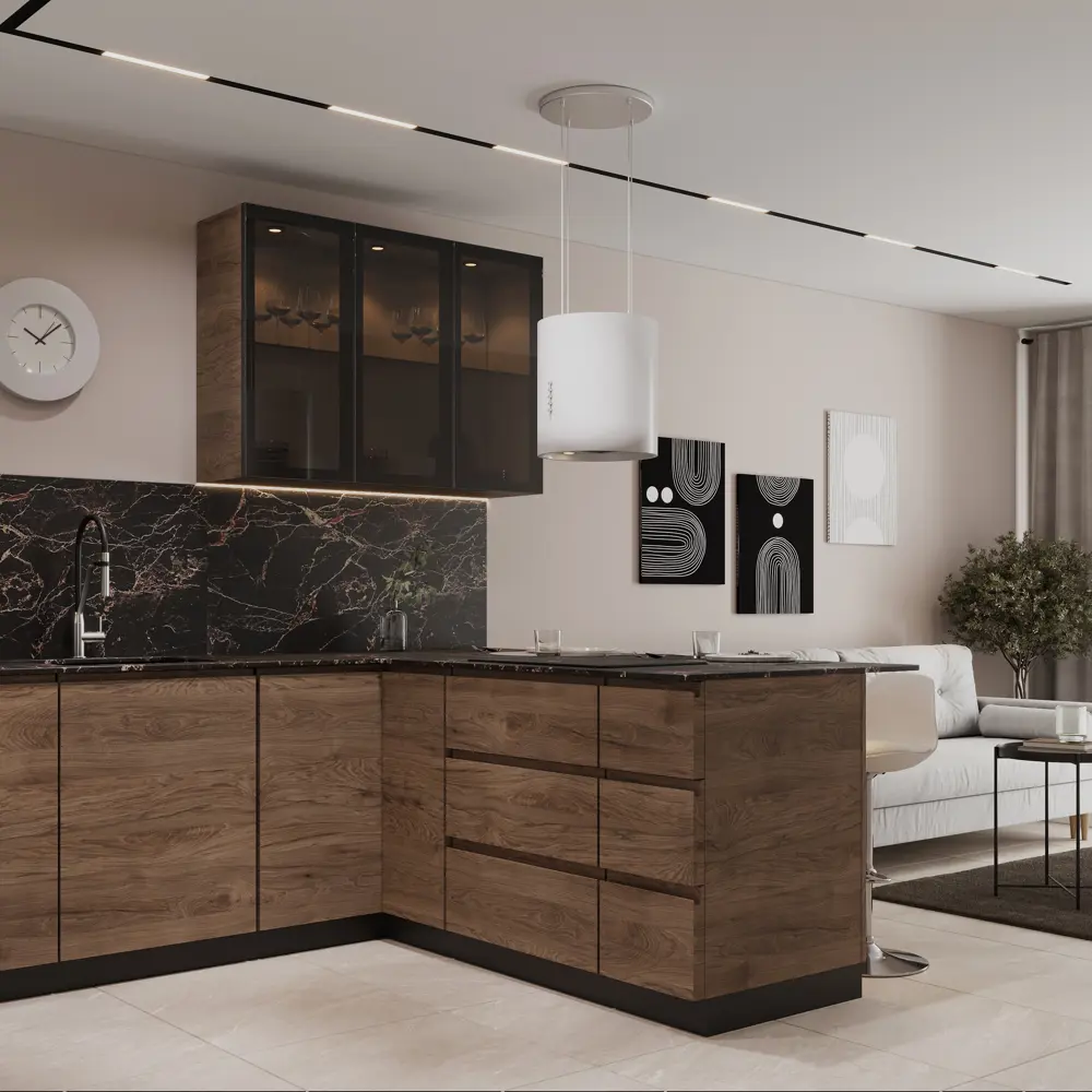 Фасад для кухни DELINIA ID Токио в стиле темного дерева 59.7×137.3 см 86423444 STLM-1491080 - Вид №9