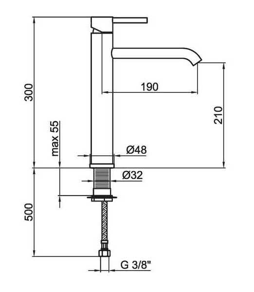 EL830402560 Смеситель для раковины , черный Webert Elio - Вид №1