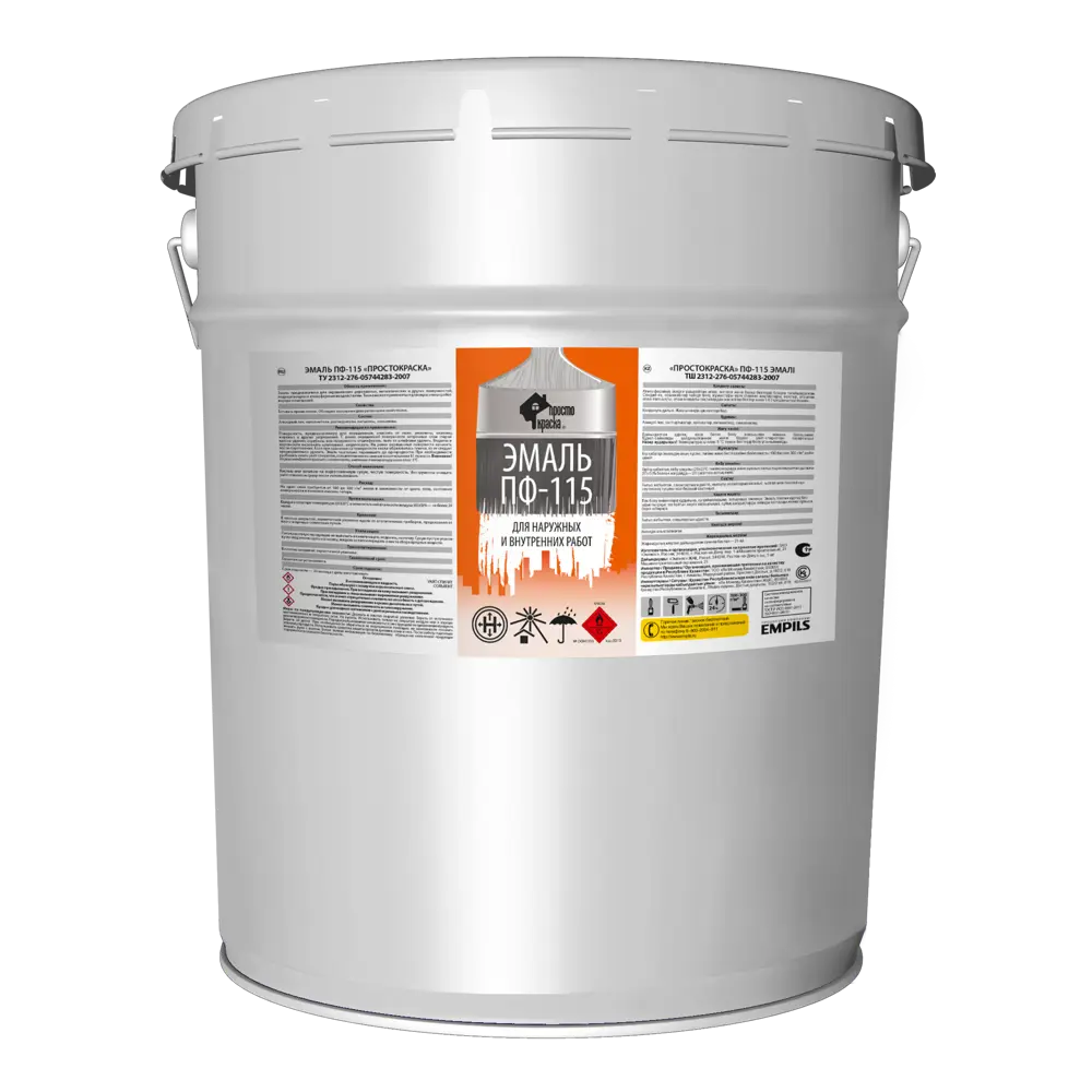 Эмаль Простокраска ПФ-115 полуматовая цвет синий 20 кг STLM-2188081 - Вид №1