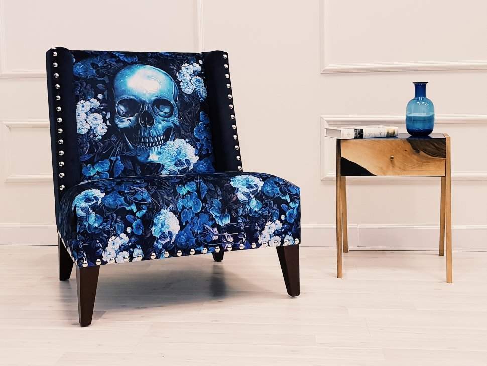 Кресло Frozen черное ICON DESIGNE ДИЗАЙНЕРСКИЕ, BURCU KORKMAZYUREK 096822 Черный;синий  - Вид №4