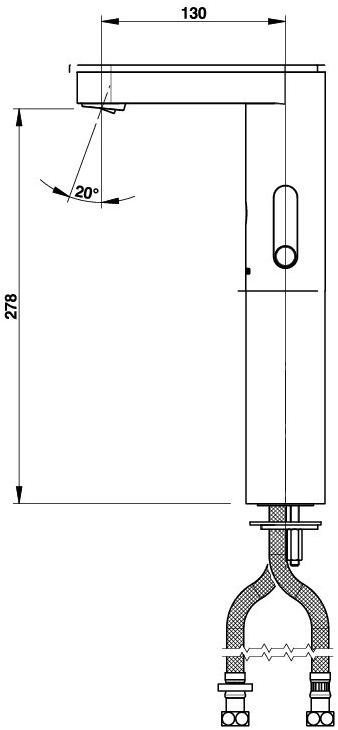 Бесконтактный смеситель Presto So'o 56205 для раковины высокий 56205.0 - Вид №1