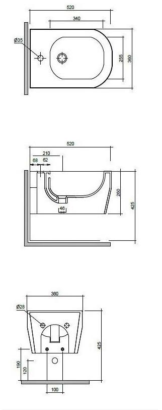 Tue220101 Биде подвесное TUTTO EVO Olympia Ceramica - Вид №8