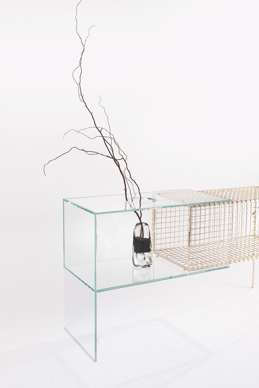 JCP UNIVERSE Прямоугольная консоль из стекла и металла sun-id-1381866 - Вид №2