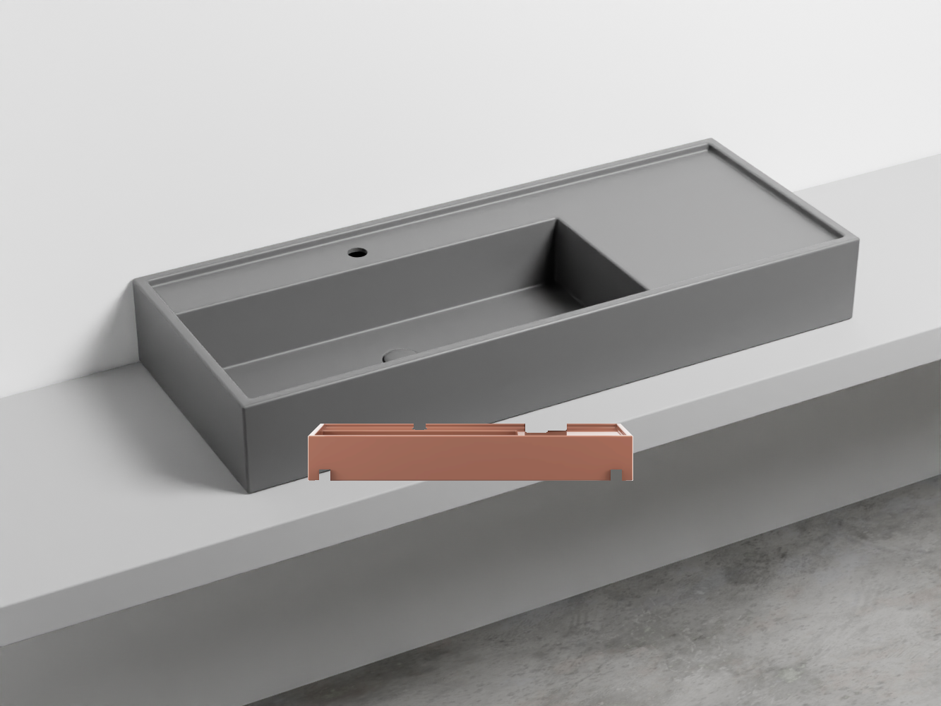 PNLA115-NI Керамическая раковина на одно отверстие 115 cielo Plinio Ceramica Cielo