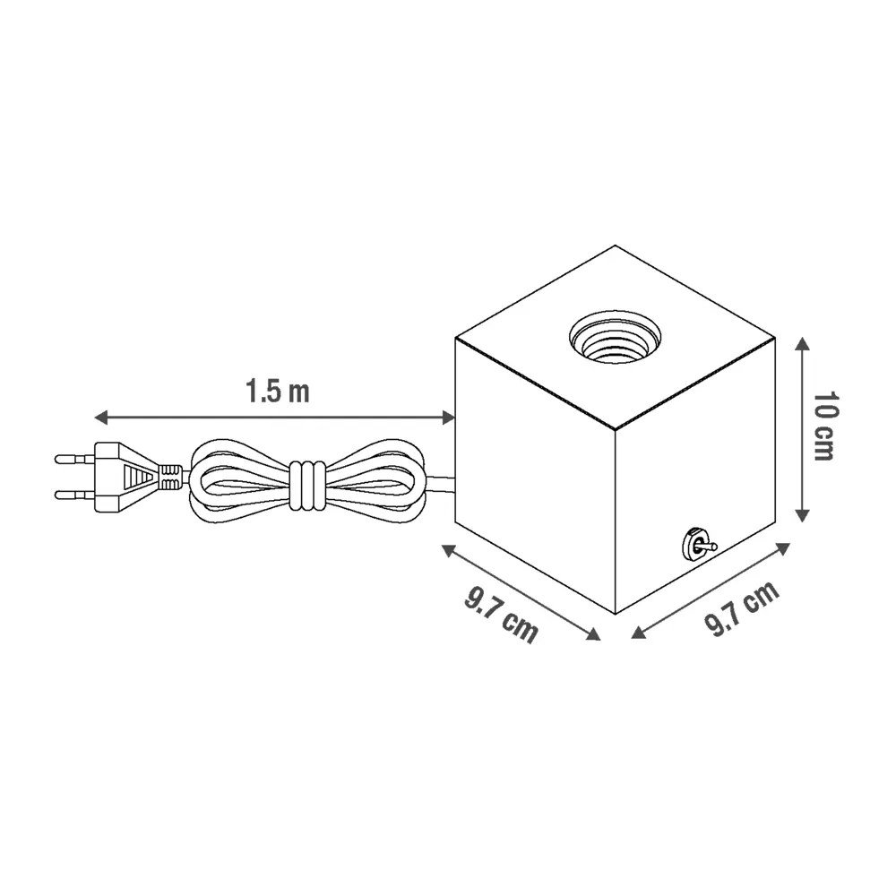 INSPIRE Bokken — деревянная настольная лампа-куб с цоколем Е27 83618145 STLM-0042885 - Вид №11