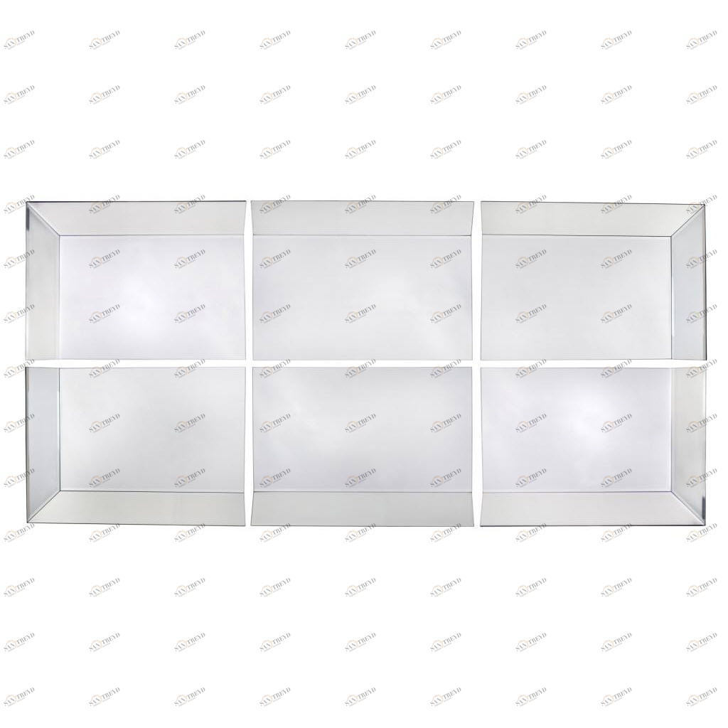 Зеркало настенное прямоугольное настенное составное Rectangle - угловой элемент PUSHA ДИЗАЙНЕРСКИЕ 062513 Зеркальный 