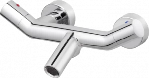 JUSTIME Смеситель для ванны настенный однорычажный из хромированной латуни Yes 6875-w0-80cp