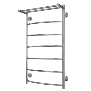 Полотенцесушитель водяной с полкой Вармо Сатурн П7 80x50 см 3/4" нержавеющая сталь