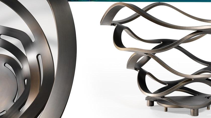 Reflex Круглый обеденный стол из стекла Neolitico sun-id-1422775 - Вид №2