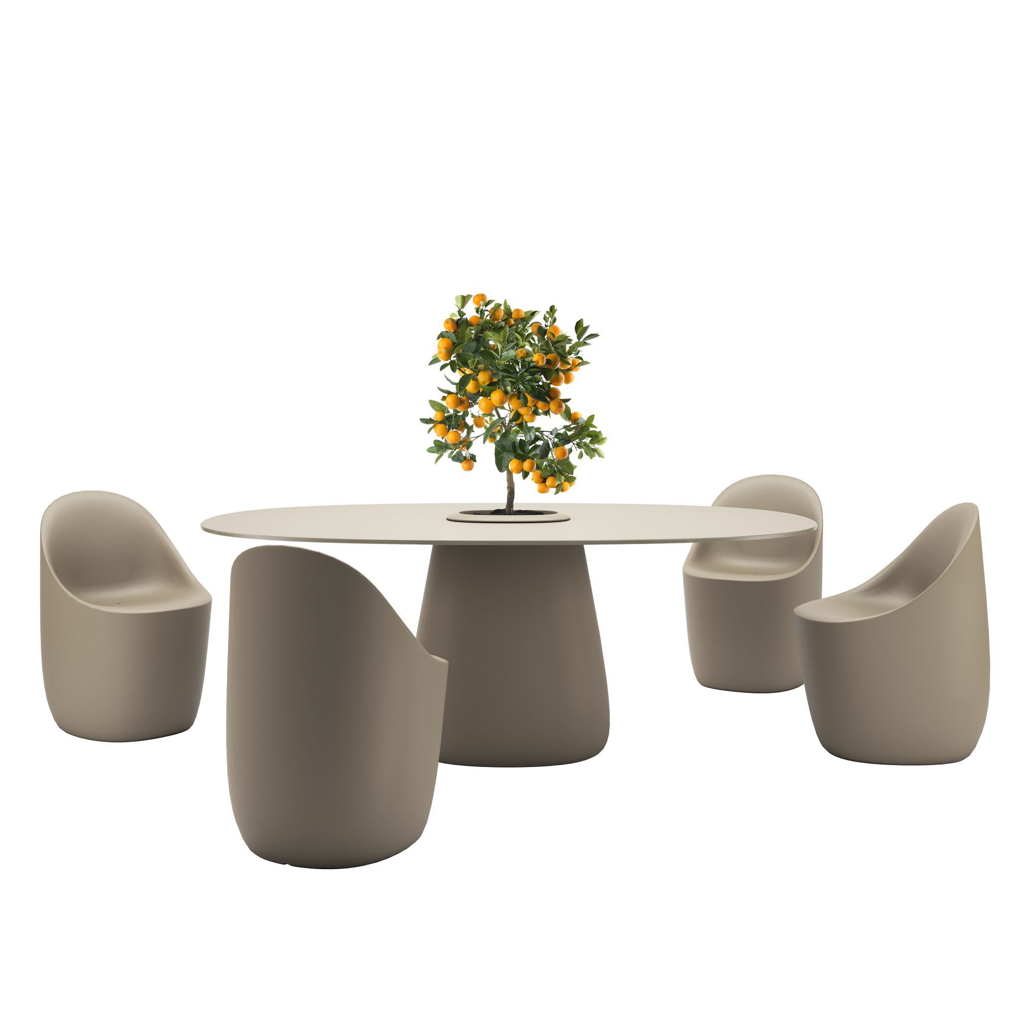 Овальный стол HPL Qeeboo Булыжник ARCH-00069357 - Вид №22