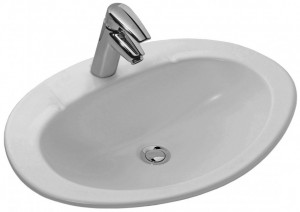 E1273-00 Врезной умывальник JACOB DELAFON OVALE DESSUS