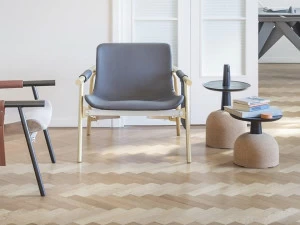 Bonaldo Кресло из экокожи с высокой спинкой