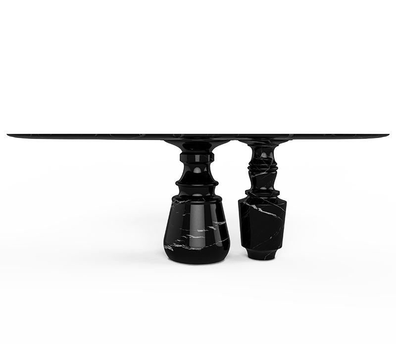 0-155 Овальный обеденный стол Pietra nero marquina Boca Do Lobo  - Вид №5