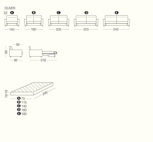 Двуспальный диван-кровать из ткани Milano Bedding OLIVER ARCH-00102767 - Вид №6