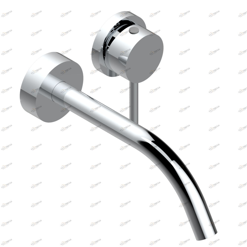 G5B-6541B Trim only for Built-in basin mixer with spout (two x 1/2'' inlets and one 1/2'' outlet), without waste Thg-paris Nano с рукоятками Хром G5B 6541B A02 CAT.A