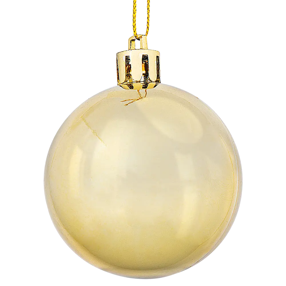 85156484 Елочный шар ø5 см пластик золотой STLM-0949982 Santreyd 