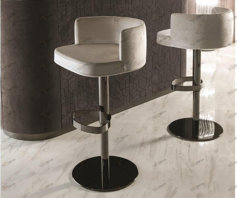 Longhi Поворотный кожаный табурет с подставкой для ног Loveluxe 2014 – royal collection U 140