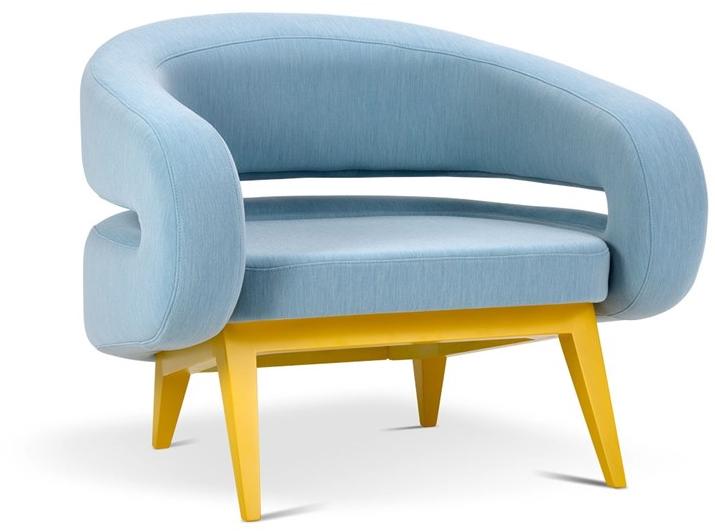 Adrenalina Кресло с обивкой из ткани с подлокотниками Roche sun-id-1507468 - Вид №1