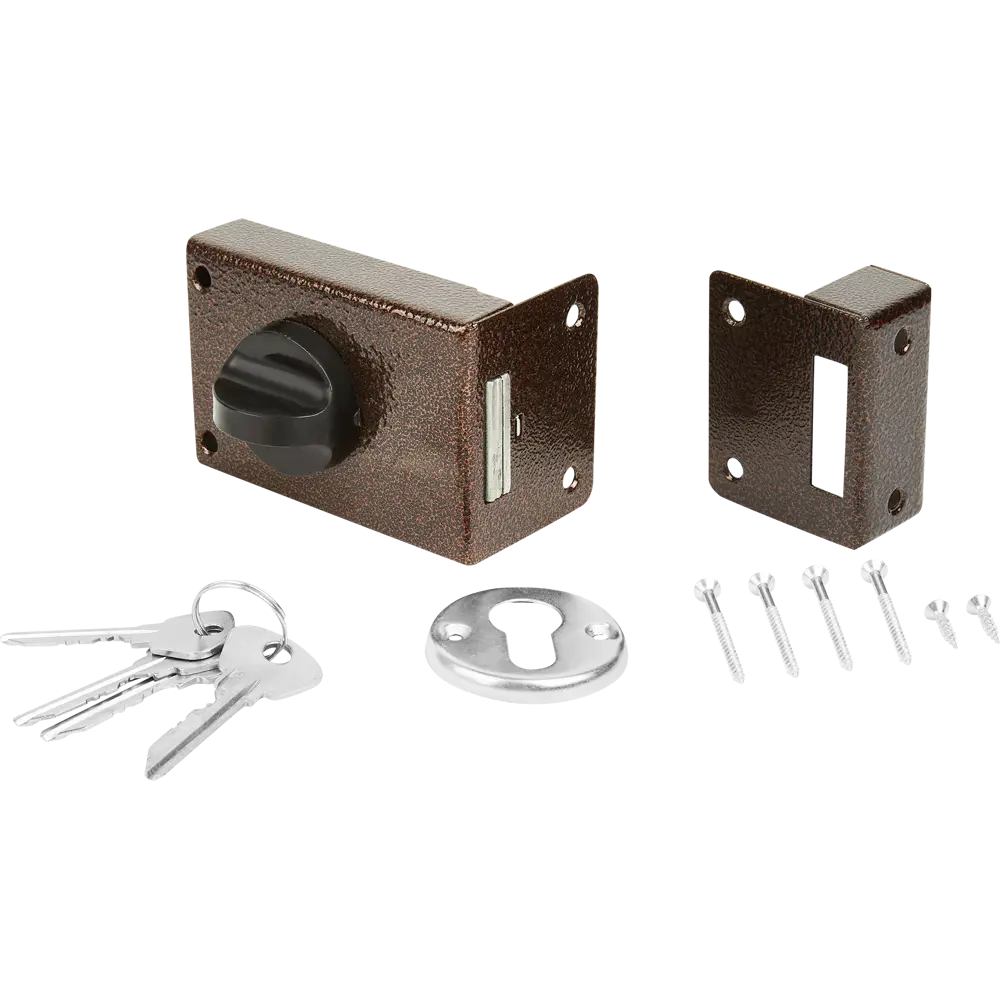 ЗЕНИТ Омега-ЗН-1 — накладной замок для входных дверей в медном исполнении 82126220 STLM-0019803 - Вид №1