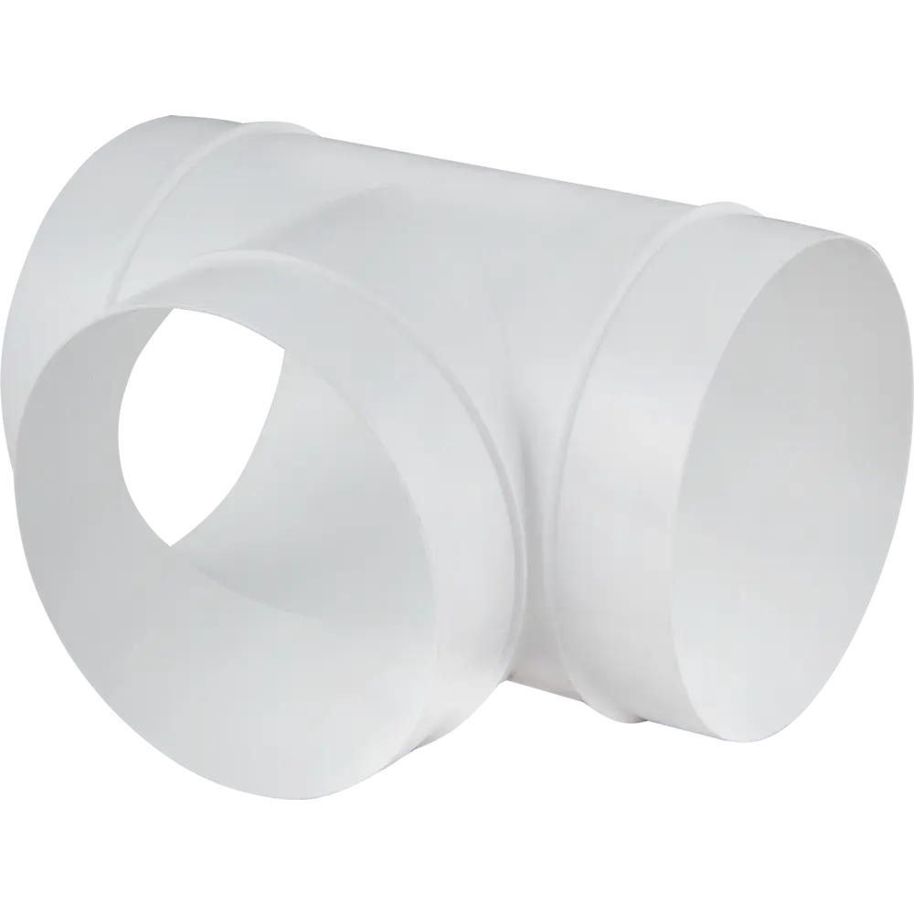 Тройник вентиляционный EQUATION D125 мм для круглых воздуховодов 18156273 STLM-0009736