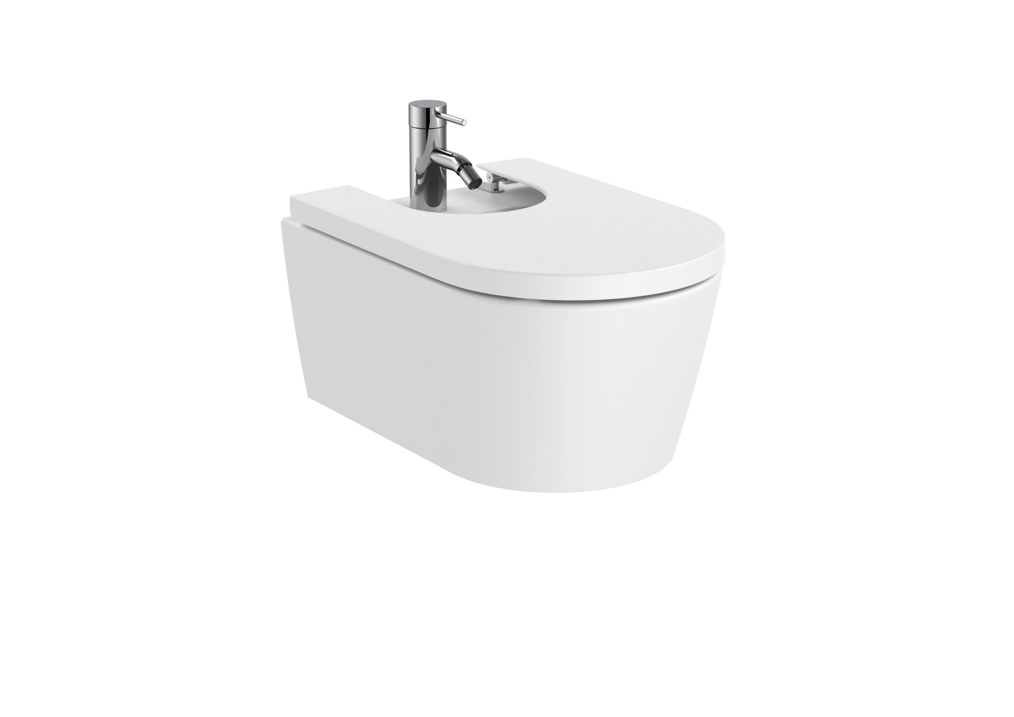 AZ57522620 ROUND - Биде настенное с плавно закрывающейся крышкой ROCA Inspira 