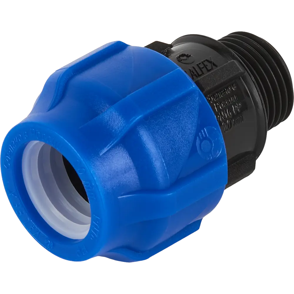 Муфта комбинированная ПНД Valfex 1/2"x20 мм НР 121001122020 89106763 STLM-2177775 