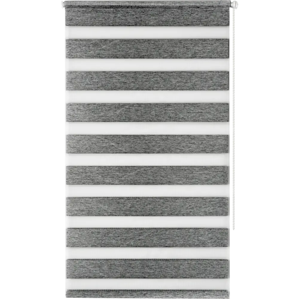 Рулонная штора MIAMOZA день-ночь серый блэкаут 55×160 см 82614510 Д/Н BLACKOUT STLM-0031738