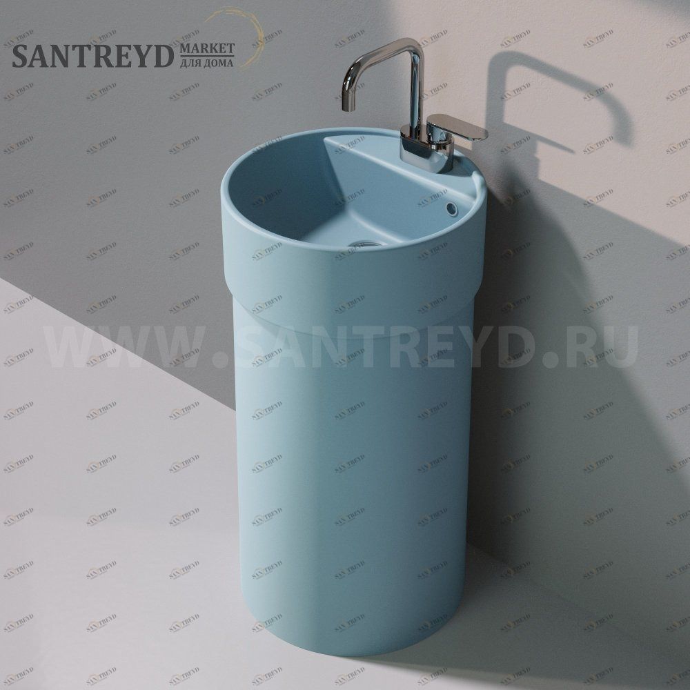 505042ACOLP5014 Напольная раковина стоящая круглая Ceramica Flaminia Twin