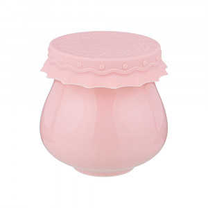 359-768 Посуда фарфоровая Баночка Для Меда/Варенья с силиконовой крышкой 1 180 мл Розовая Lefard