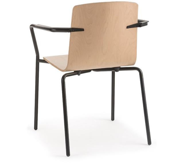 Mara Стул для конференций штабелируемый из бука с подлокотниками  3250l  - Вид №2