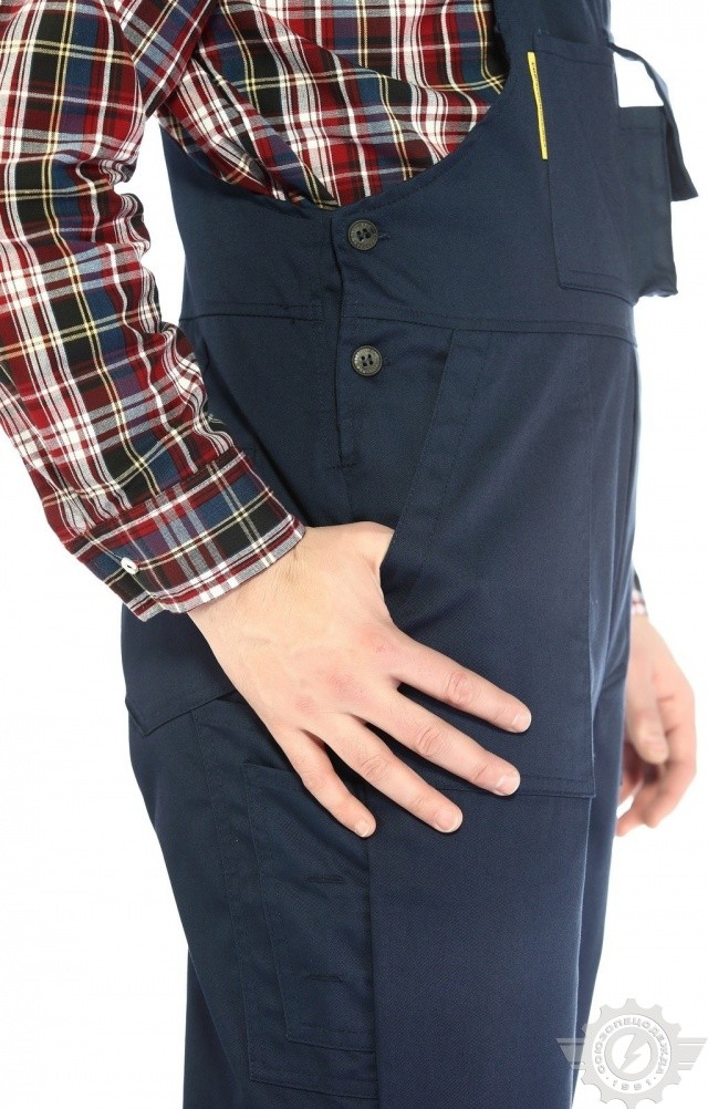 65628 Полукомбинезон "Эксперт-2" темно-синий  Летняя спецодежда  размер 44-46/158-164  - Вид №7