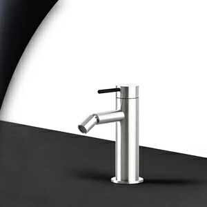 Смеситель для биде сталь глянцевая с черной ручкой Toki Radomonte TKI4LCIL12