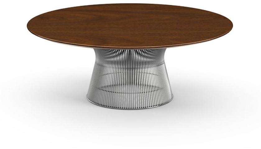 KNOLL Круглый журнальный столик из стали и дерева Platner sun-id-1509004 - Вид №1