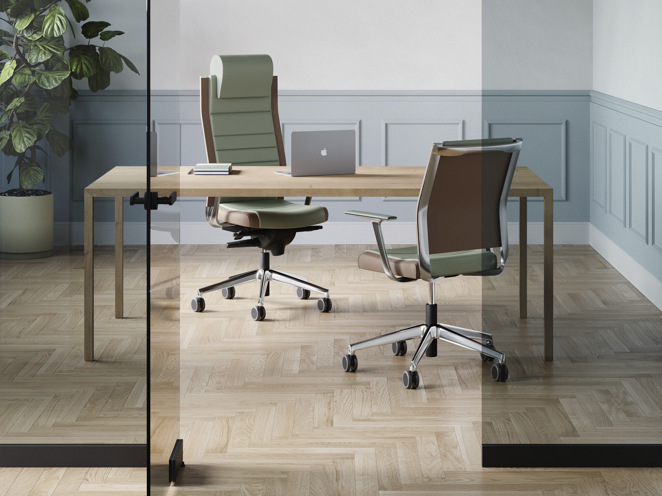 Кожаное офисное кресло с подлокотниками Kastel Kosmo ARCH-00130940 - Вид №3