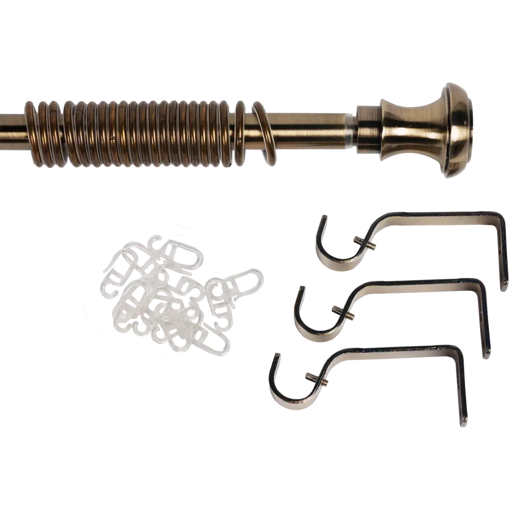 Карниз однорядный раздвижной Inspire Руч 160-300 см цвет золотой антик 81976808 STLM-2013246  - Вид №1