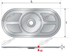 Дюбель UBS 01 82 406 UBS Tecfi 82 х 40 х 1 х 1,2  7 