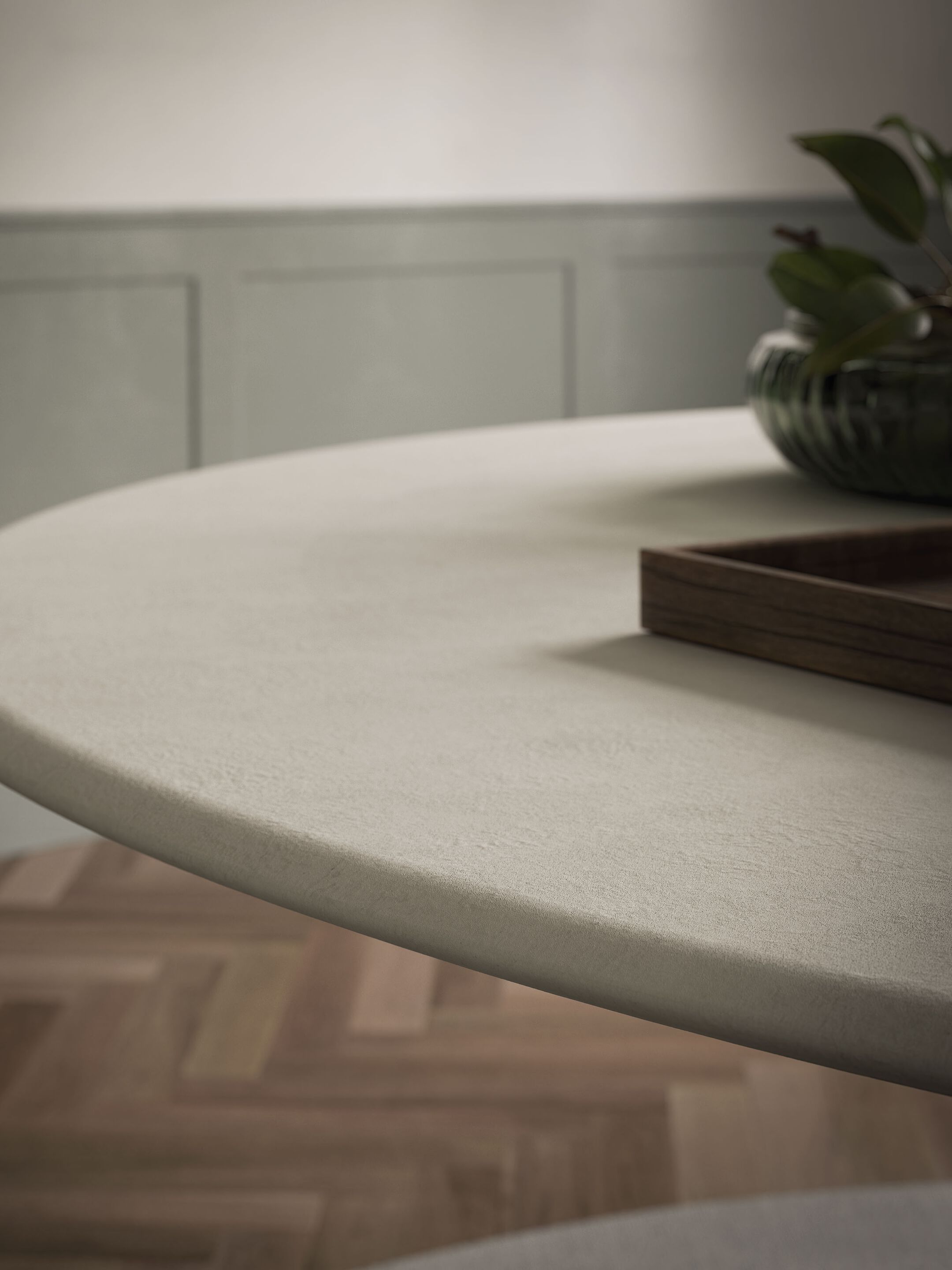 Круглый стол из стали и дерева Cattelan italia GIANO ARGILE ARCH-00081803 - Вид №2