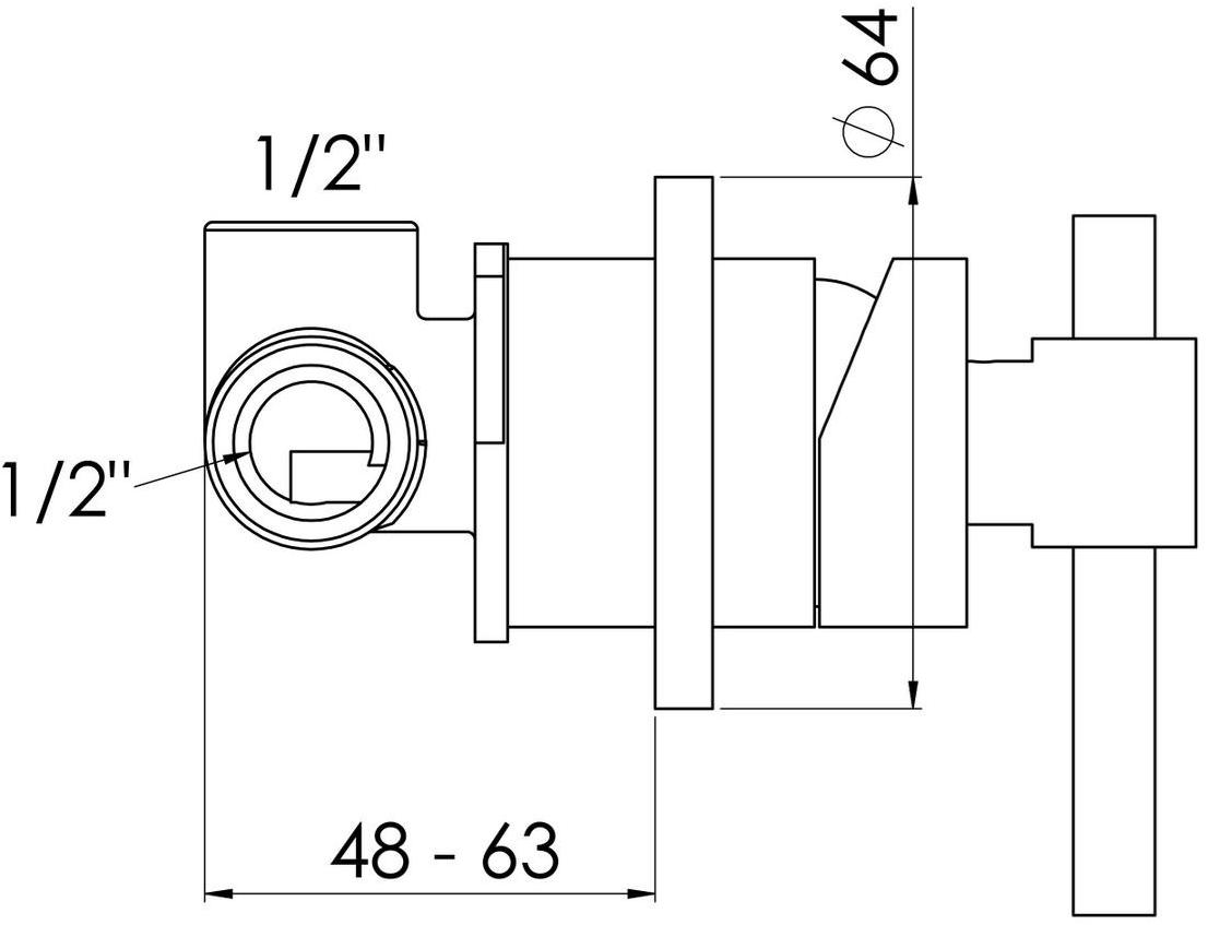 rvb Смеситель для душа на одно отверстие Dynamic 4527.11.42 - Вид №1