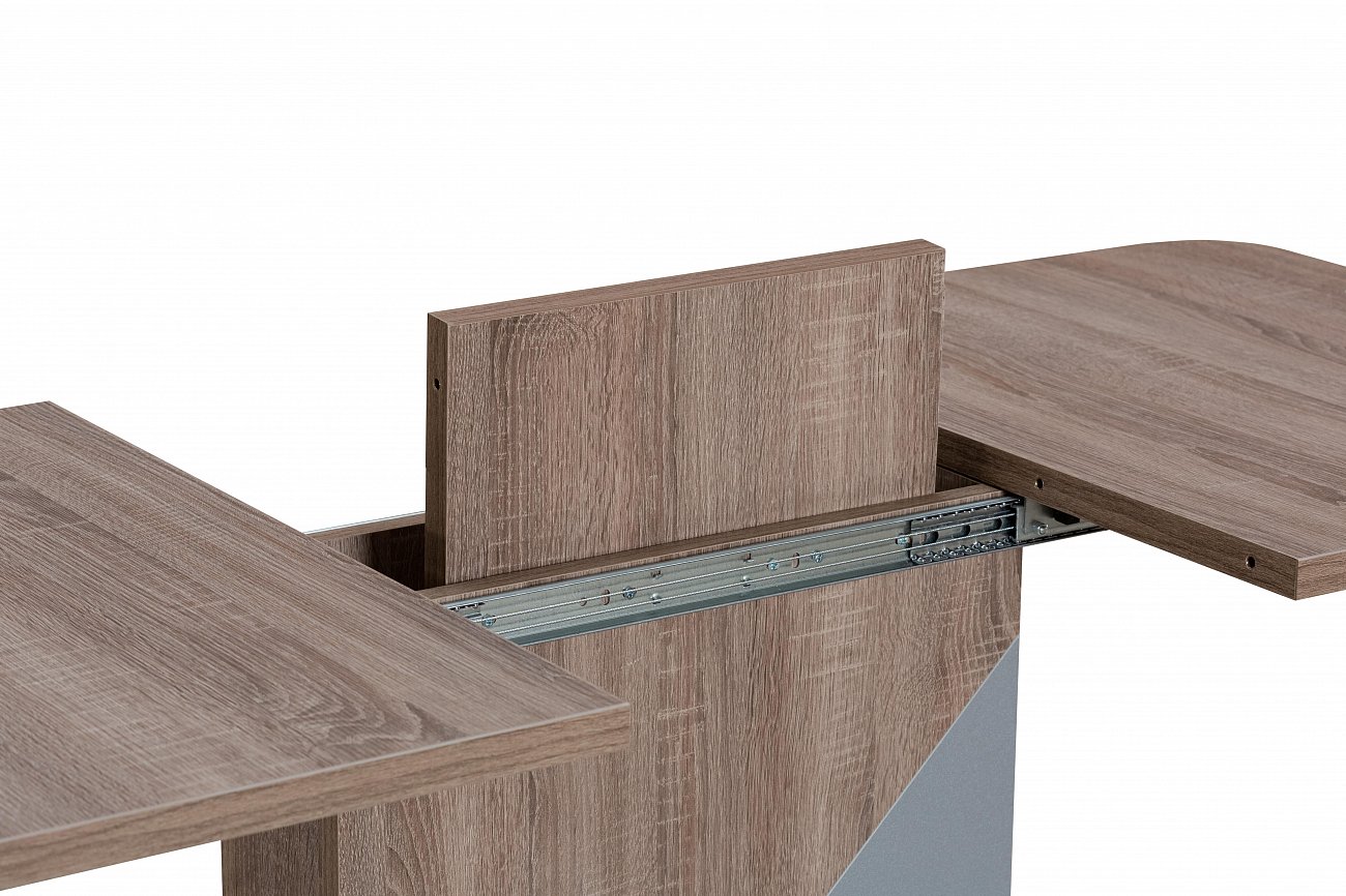 Стол обеденный раздвижной коричневый с синей вставкой 110-145 см Accent STOOL GROUP  00-3958853 Коричневый;синий  - Вид №4