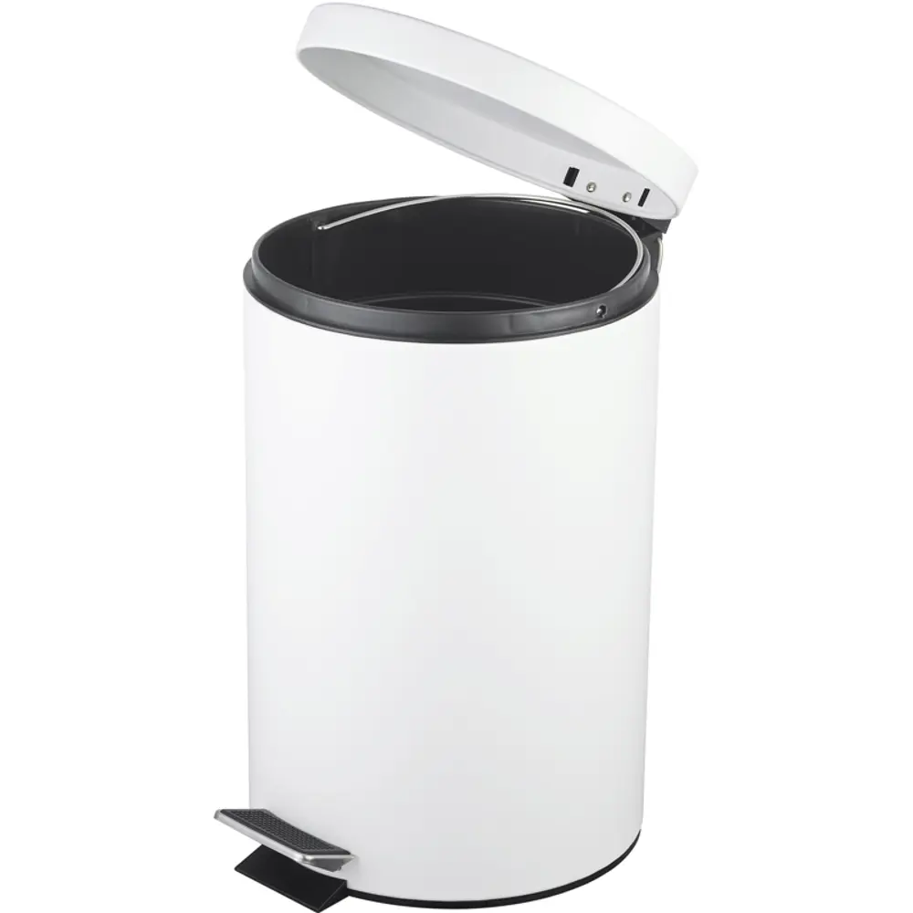 Бак для мусора в ванную комнату KONSENSA Терни 12 л сталь цвет белый STLM-2094650 - Вид №4
