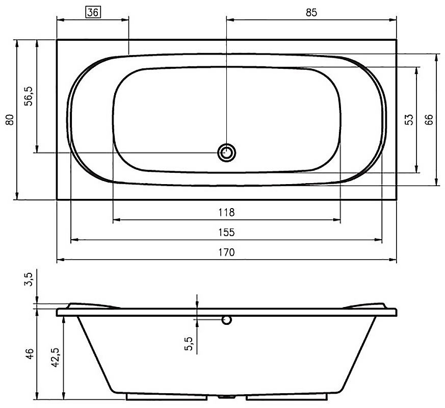 BC0700500000000 Ванна Riho Taurus Santreyd - Вид №2