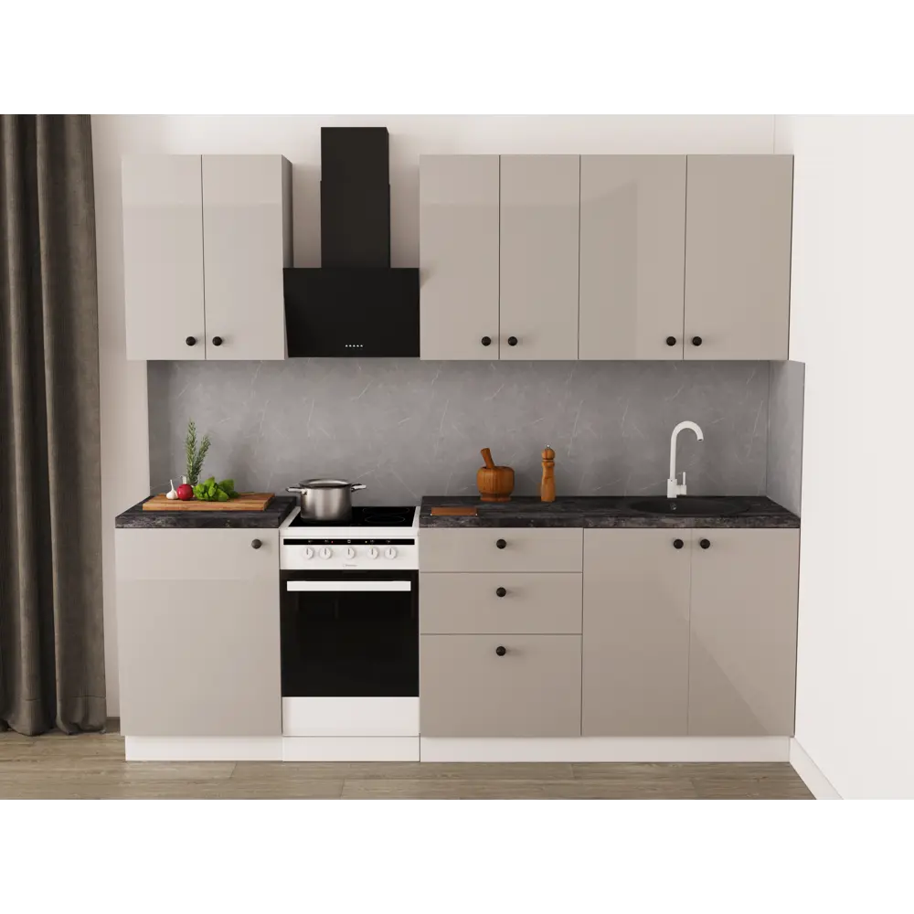 Наклонная вытяжка KITLL KCH 5102 с черным стеклом и LED-подсветкой 83591101 STLM-0042283 - Вид №12