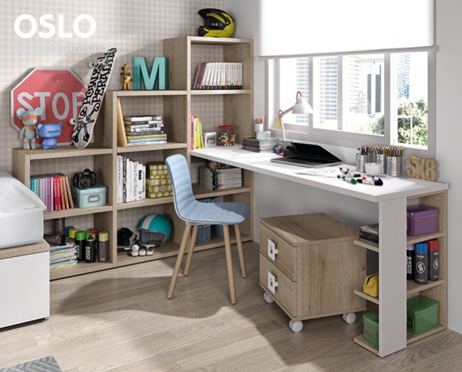 103224 Мебельный комплект с кроватью-чердаком Ambiente 33 Arasanz Oslo Santreyd - Вид №1