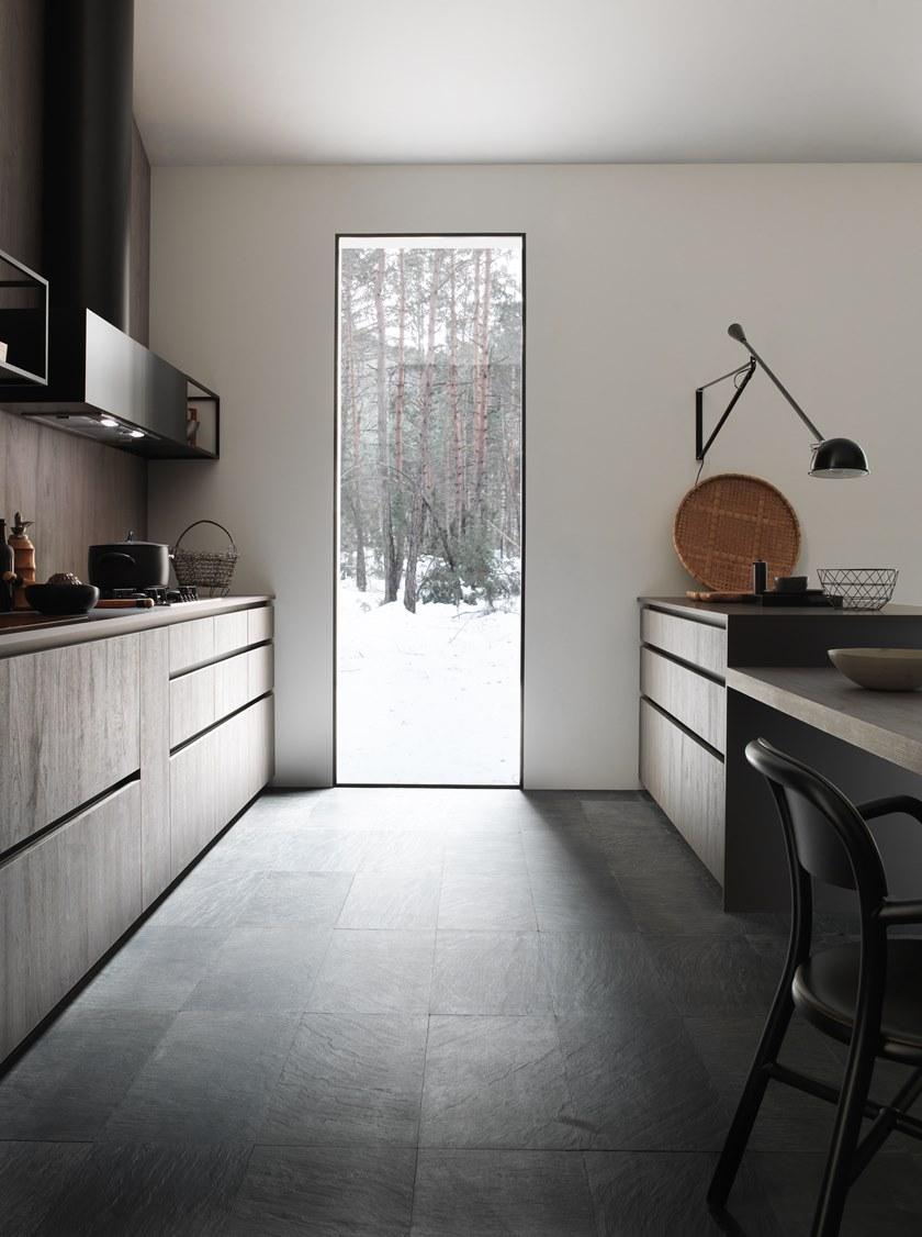 Floritelli Cucine Кухня с полуостровом без ручек Ares sun-id-1432210 - Вид №7