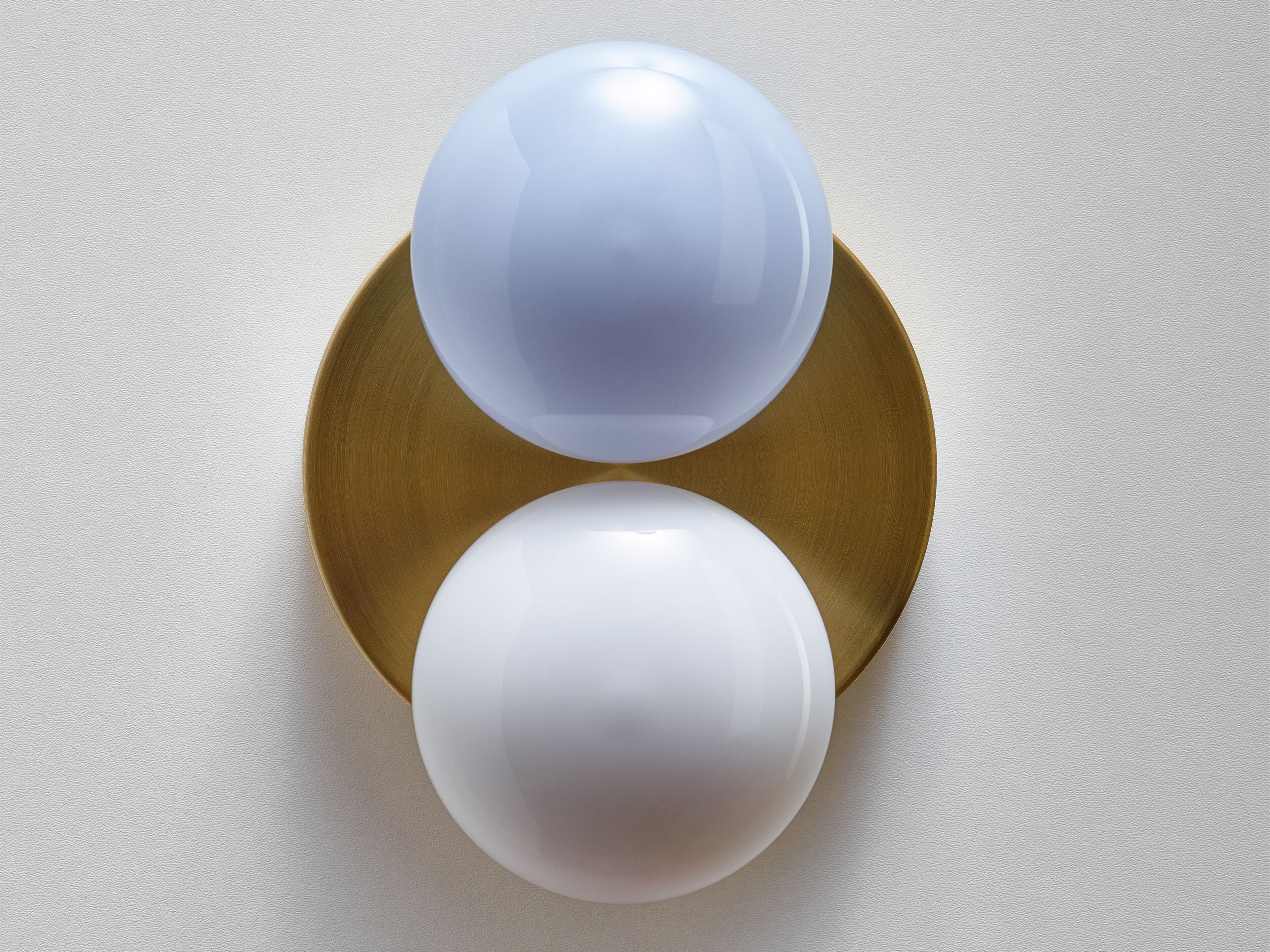 Светодиодный настенный светильник из дутого стекла и латуни SkLO DOT 2X ARCH-00014798