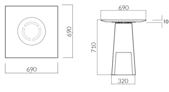 Квадратный садовый стол ALMA DESIGN Ice Table ARCH-00117520 - Вид №8