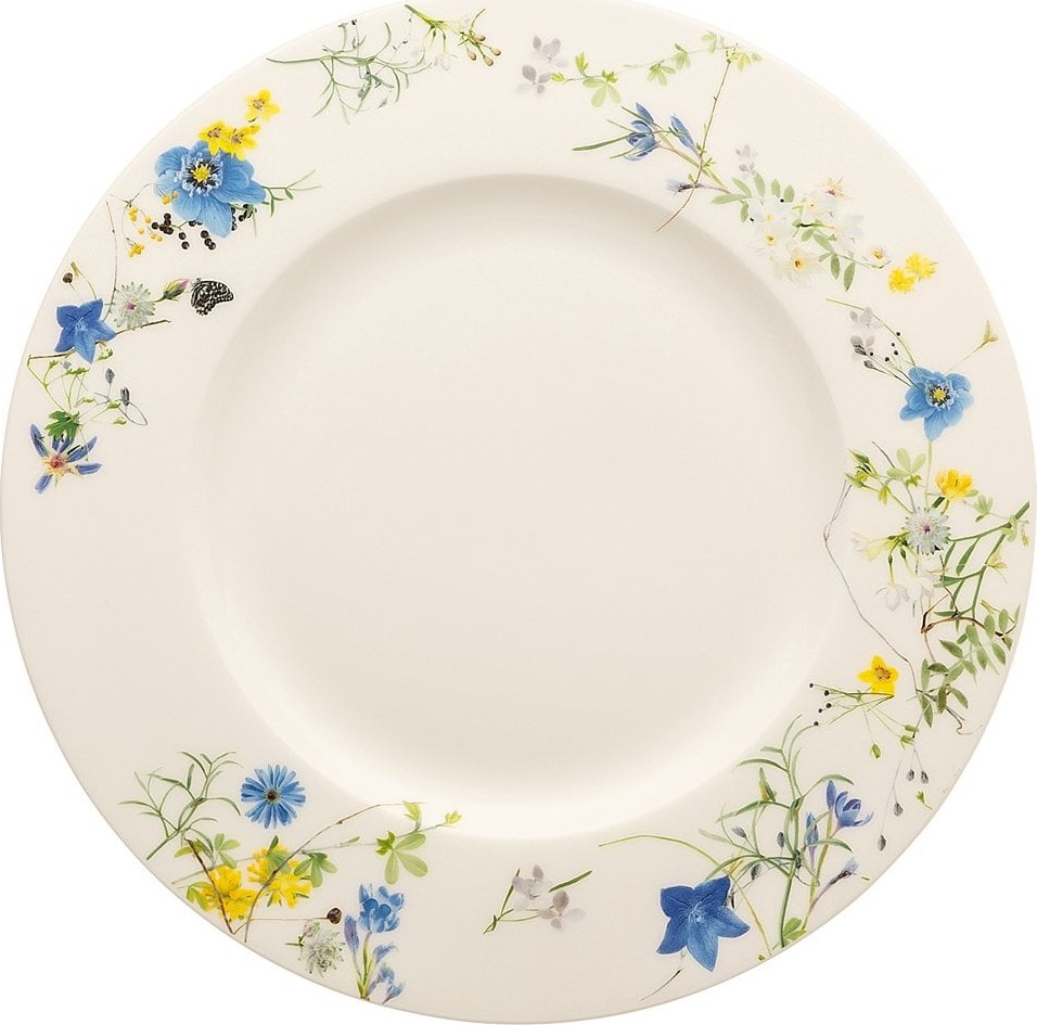 10627419 Rosenthal Тарелка закусочная с бортом Rosenthal Альпийские цветы 23см, фарфор Фарфор 