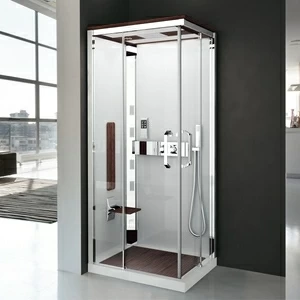 Душевая кабина NEXIS 1 A90 HYDRO Novellini NEXIS цвета тик, с низким душевым поддоном и крышей