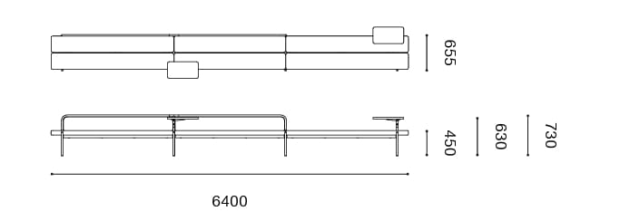Модульная мягкая скамейка из ткани Established&Sons Island ARCH-00100058 - Вид №47