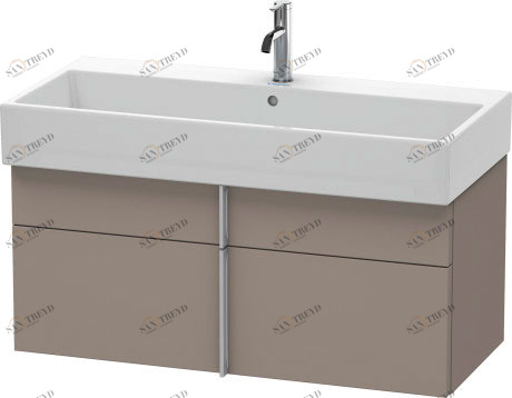 VA650804343 Vero Air Тумбочка подвесная Базальт матовый, декор Duravit